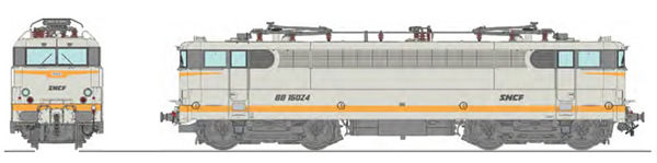 REE Modeles MB-143S - French Electric Locomotive Class BB 16024 Grey livery downstroke SNCF logo, Era III - DCC Sound Fun